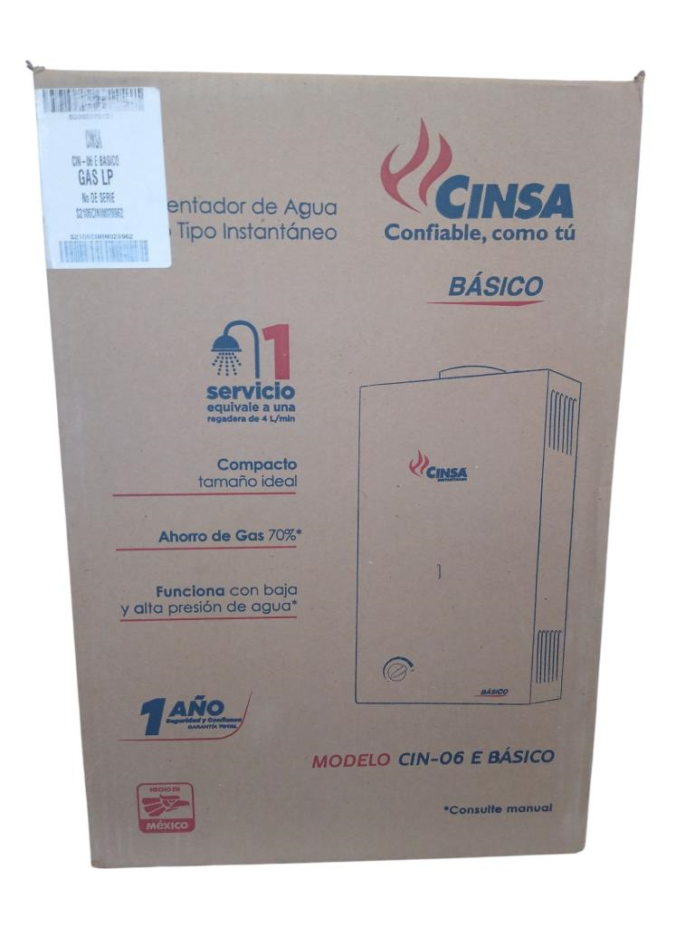 Boiler/ Calentador De Agua De Gas Otro 4lts Cinsa