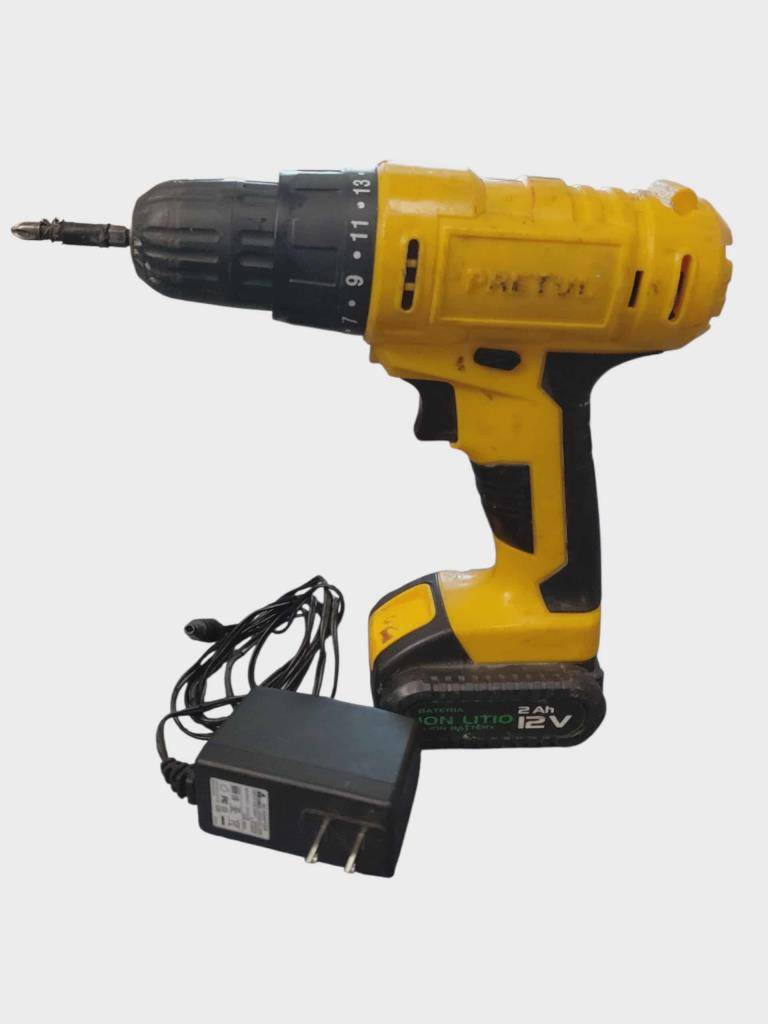 Taladro Inalambrico 12v Punta Con Cinta Negra Pretul