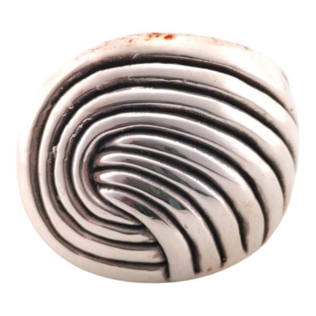 Anillo Dama Acanalado Plata, 925 K, 10.00 Grs, Talla 8