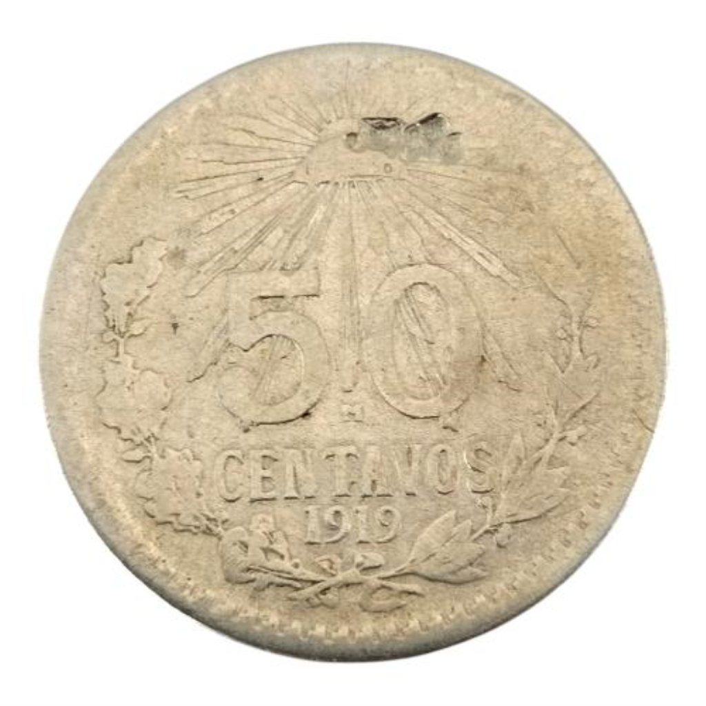 Monedas 50 Centavos Plata, 720 K, 8.00 Grs