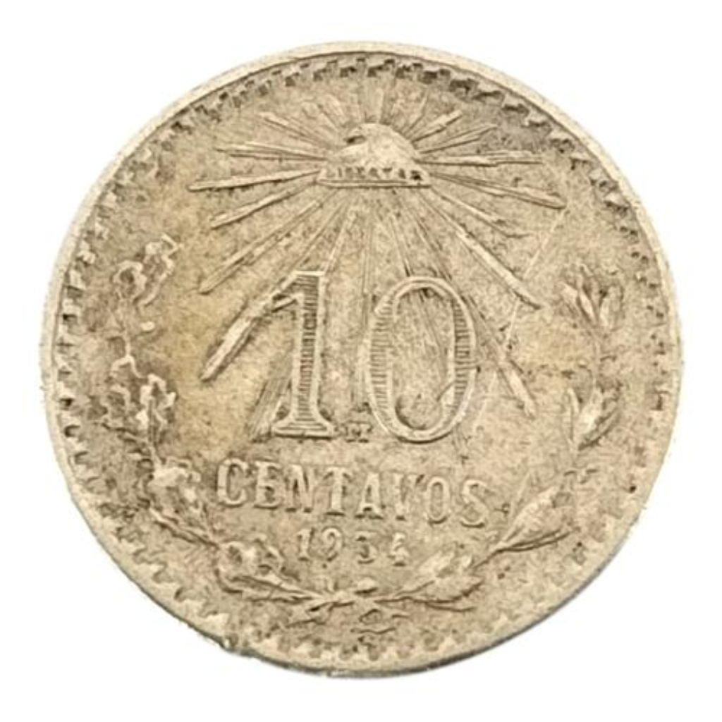 Monedas Otras Monedas 10 Centavos Plata, 720 K, 1.60 Grs