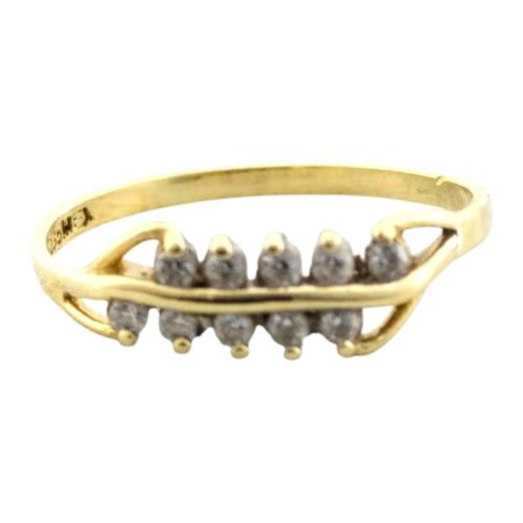 Anillo Con P.s. Oro, 10 K, 1.10 Grs, Talla 7