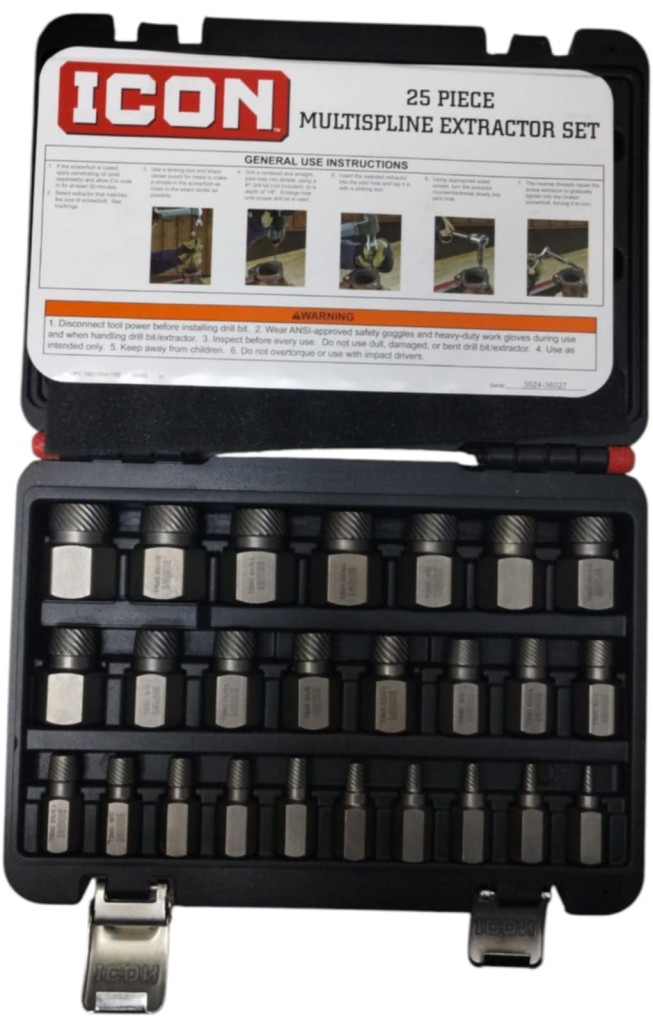 Caja De Herramientas 25 Pzs Extractor De Tornillos Icon