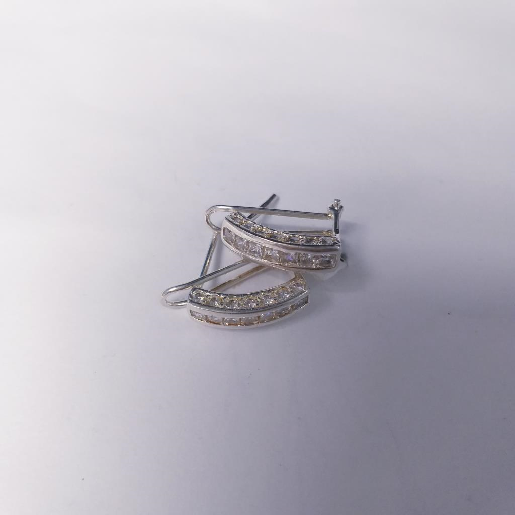 Par De Aretes De Plata C/p.s. 925k  3.4 Grs.