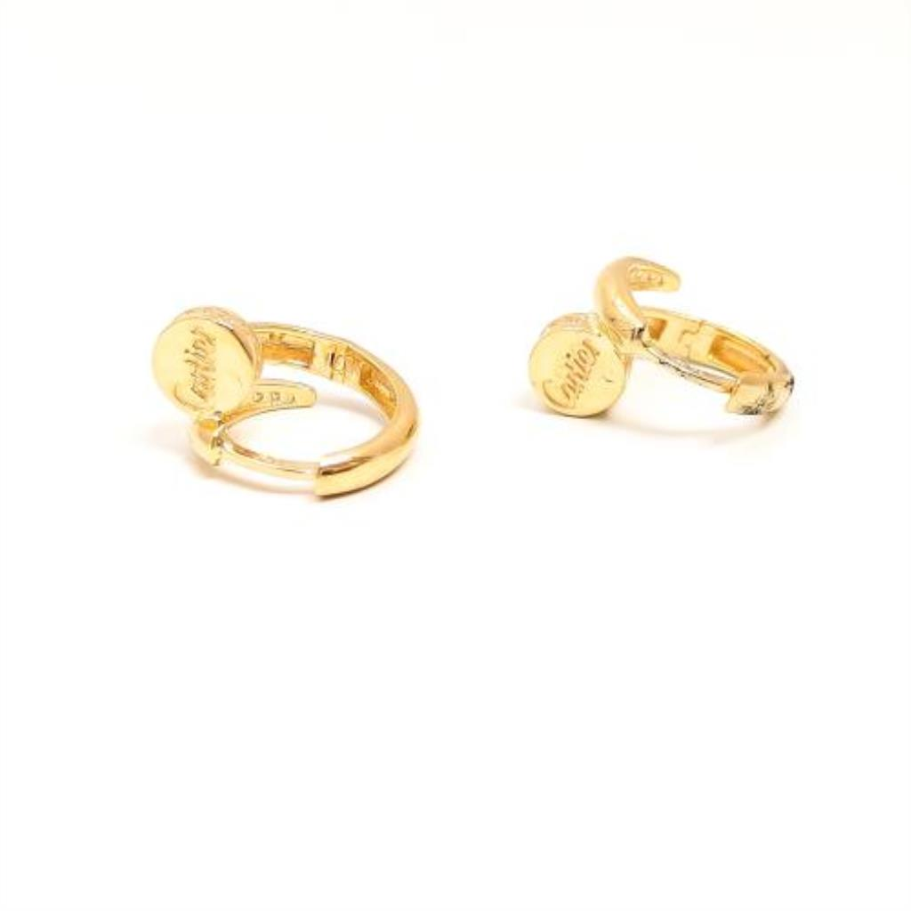 Par De Aretes Tipo Clavo Ctr Joyeria Nueva 14k 4.6 Grs. Maxilana