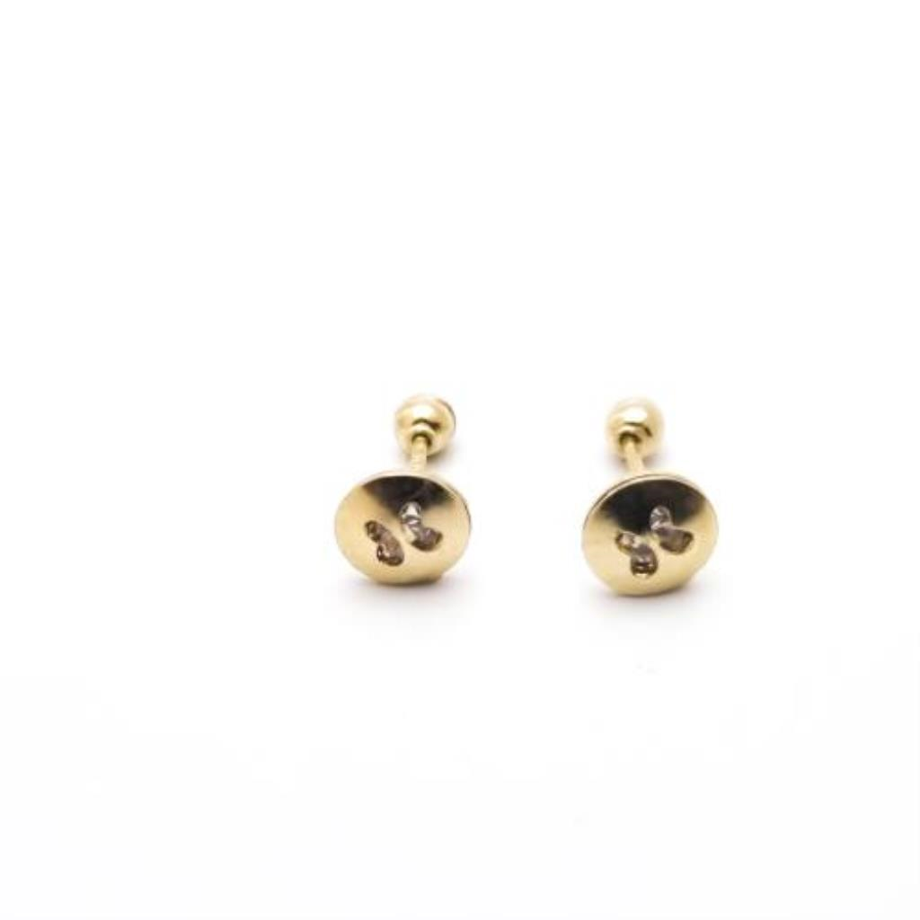 Broqueles Circulo Mariposa Joyeria Nueva 10k