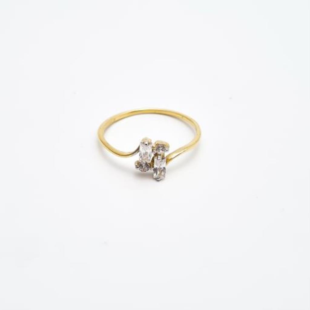 Anillo Solitario Nac. Joyeria Nueva 10k  0.8 Grs.