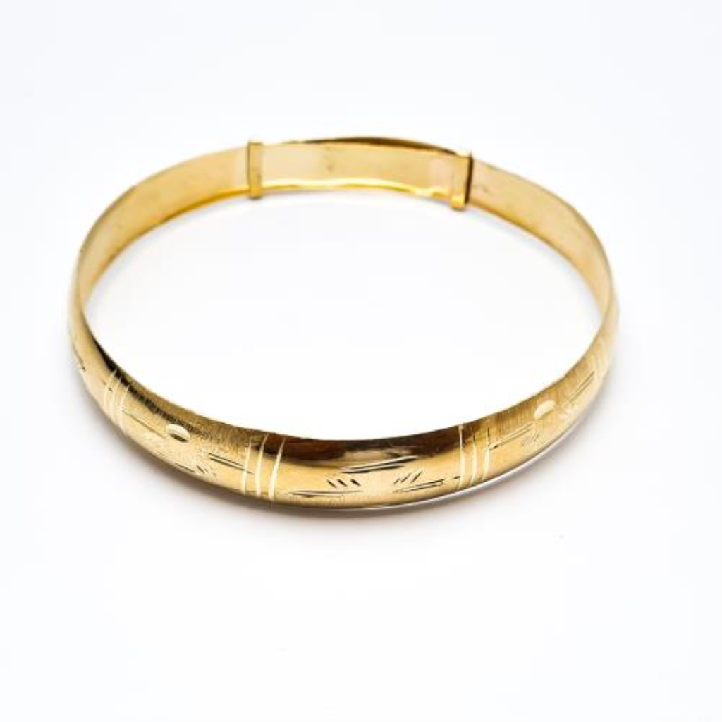 Pulsera Corrediza Grabada Joyeria Nueva 8k  5.7 Grs.