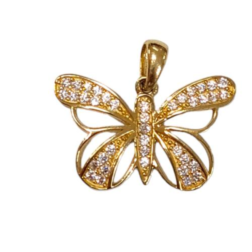 Dije Mariposa  C/ P. S. Joyeria Nueva 10k  1.4 Grs.