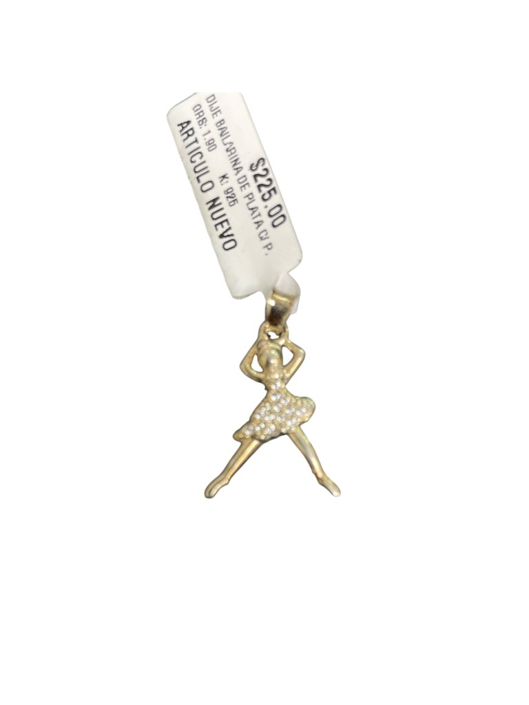Dije Bailarina De Plata C/ P. S. Joyeria Nueva 925k  1.9 Grs.