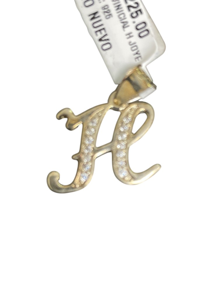 Dije De Plata C/inicial H Joyeria Nueva 925k  1.9 Grs.