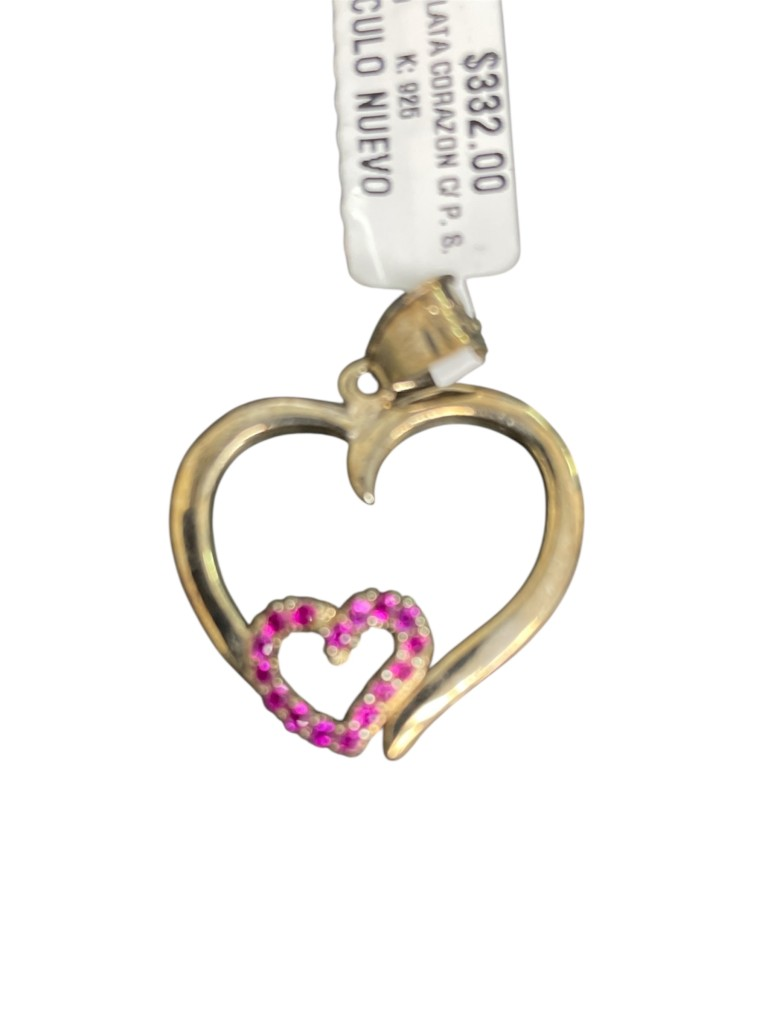 Dije De Plata Corazon C/ P. S. Joyeria Nueva 925k  2.8 Grs.