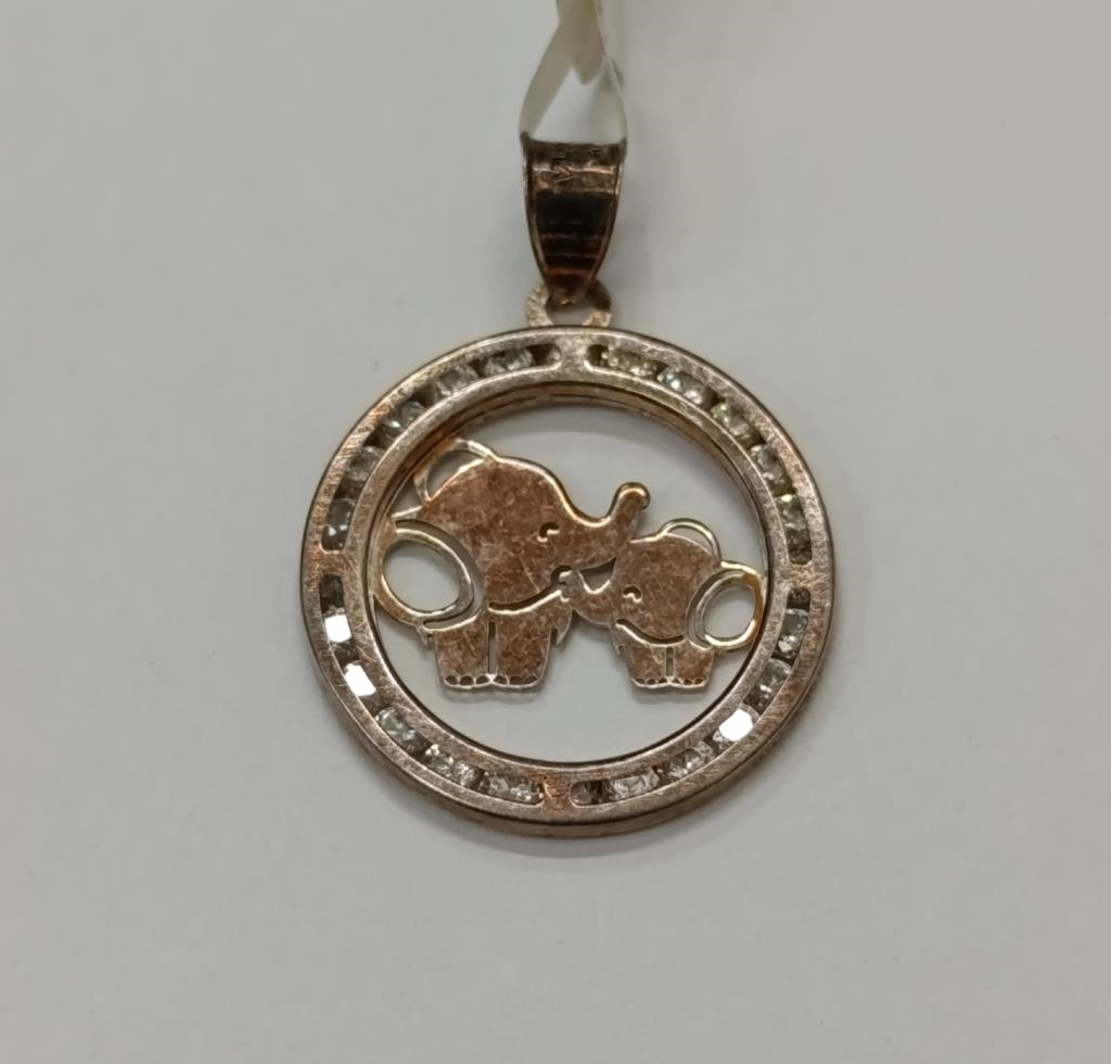 Dije De Plata Elefante C/ P. S. Nueva 925k  1.5 Grs.