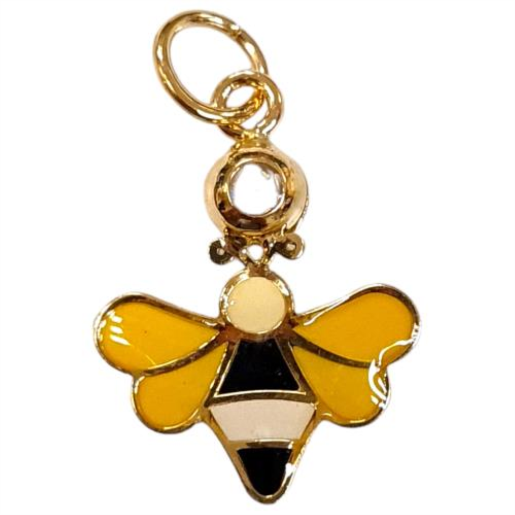 Dije Abeja Esmaltada Joyeria Nueva 10k  0.6 Grs.