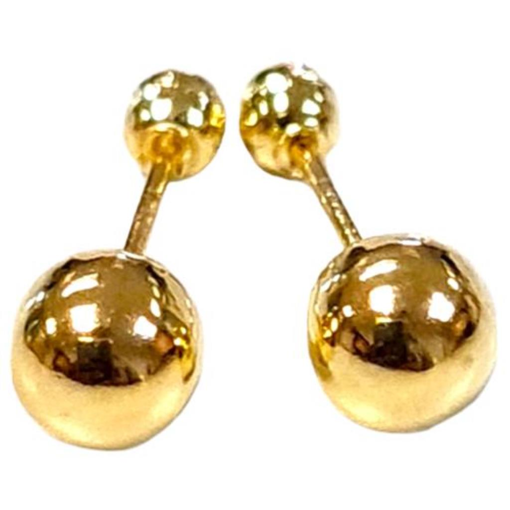 Broqueles Bola 1 (4mm) Joyeria Nueva 10k
