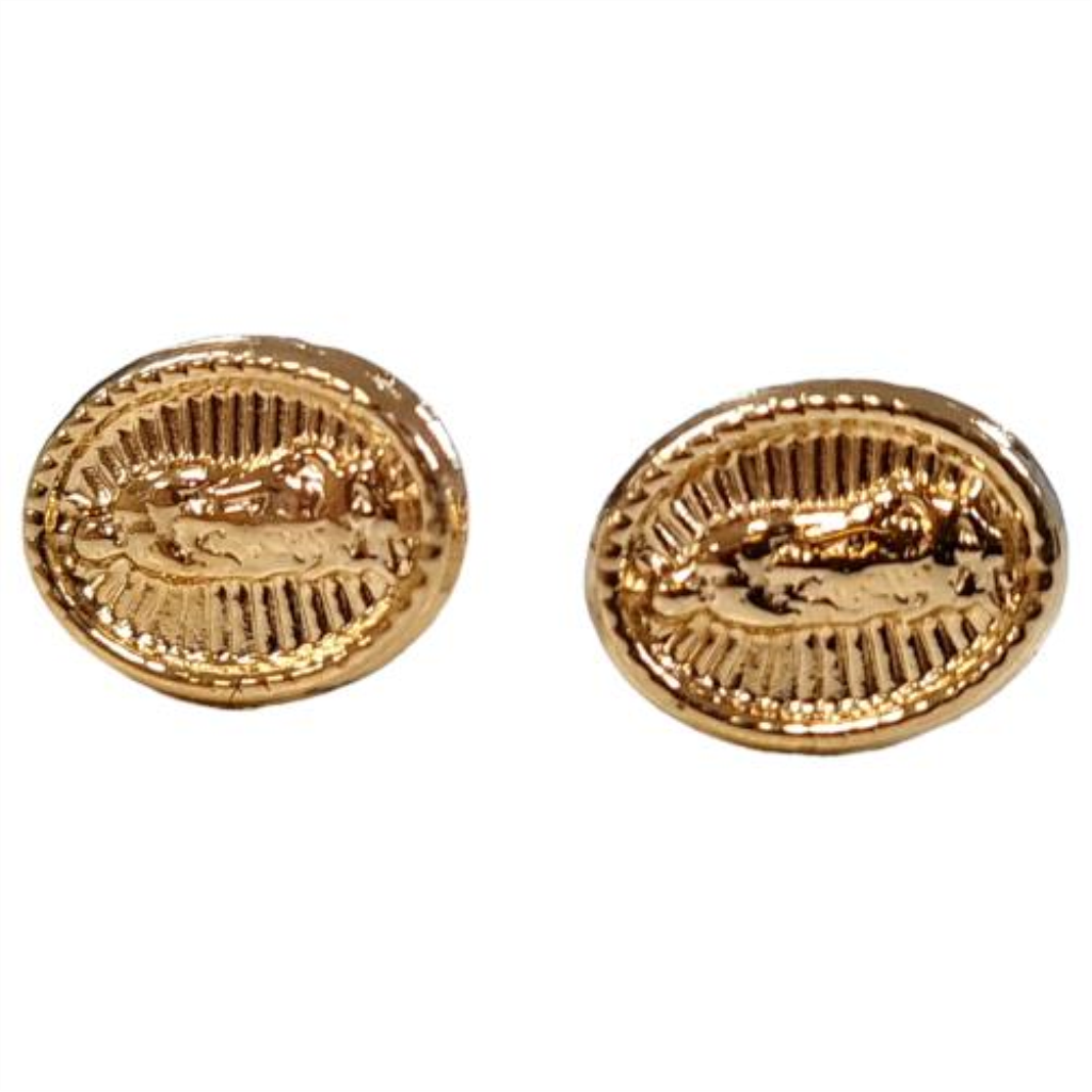 Broqueles Virgen Oval C/dise?o Joyeria Nueva 10k