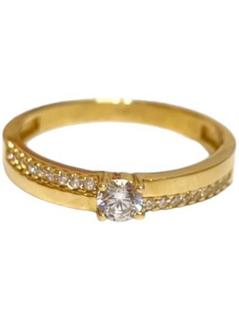 Anillo Solitario C/p.s. Joyeria Nueva 10k  2.0 Grs.