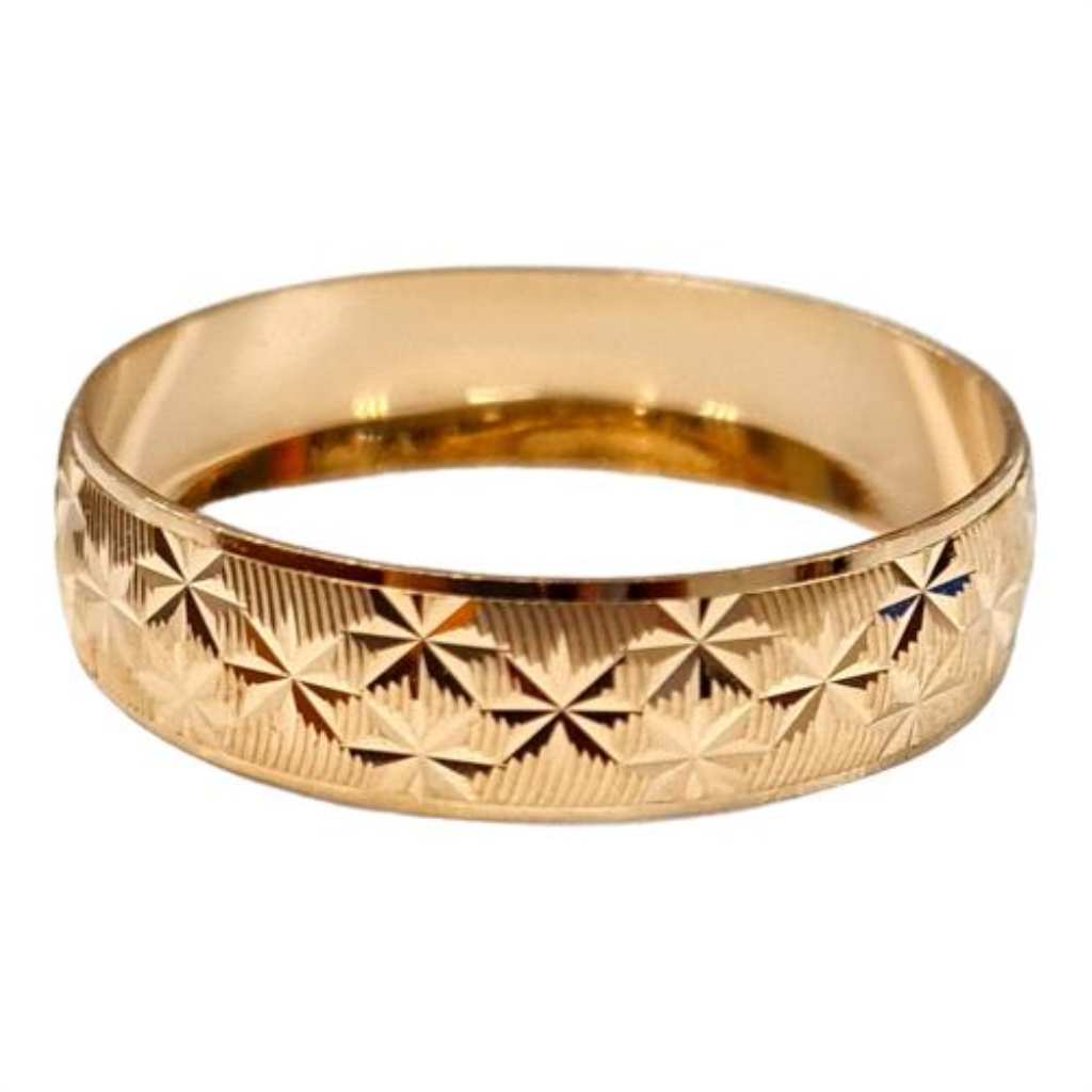 Anillo Matrimonio Grabado Joyeria Nueva 10k  2.1 Grs.