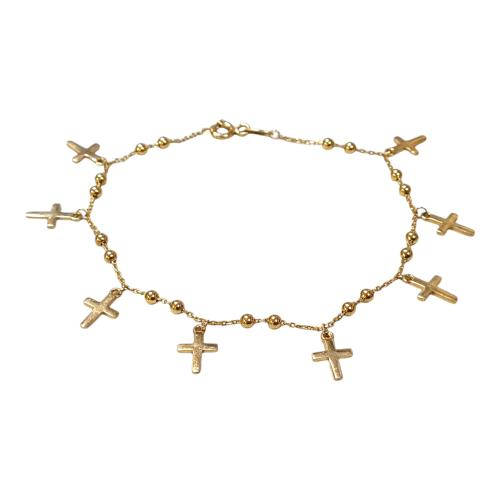 Esclava C/dije Cruz Joyeria Nueva 10k  3.2 Grs.