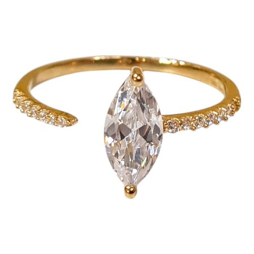 Anillo Abierto C/p.s. Super Esp. Joyeria Nueva 10k  1.6 Grs.