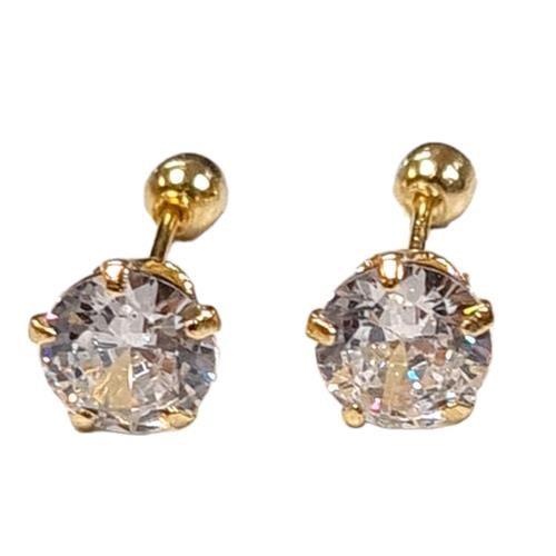 Broqueles Recto Redondo #4 10k