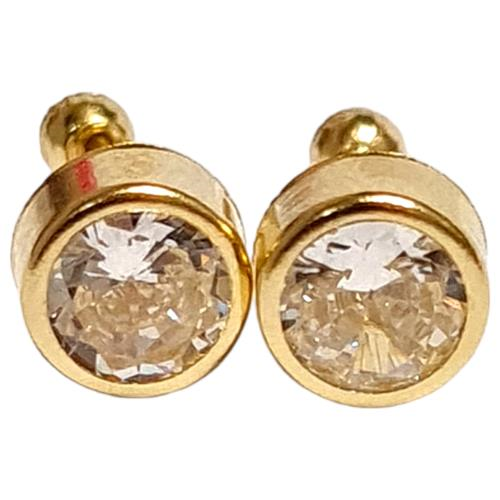 Broqueles Bisel Alto Redondo #5 10k