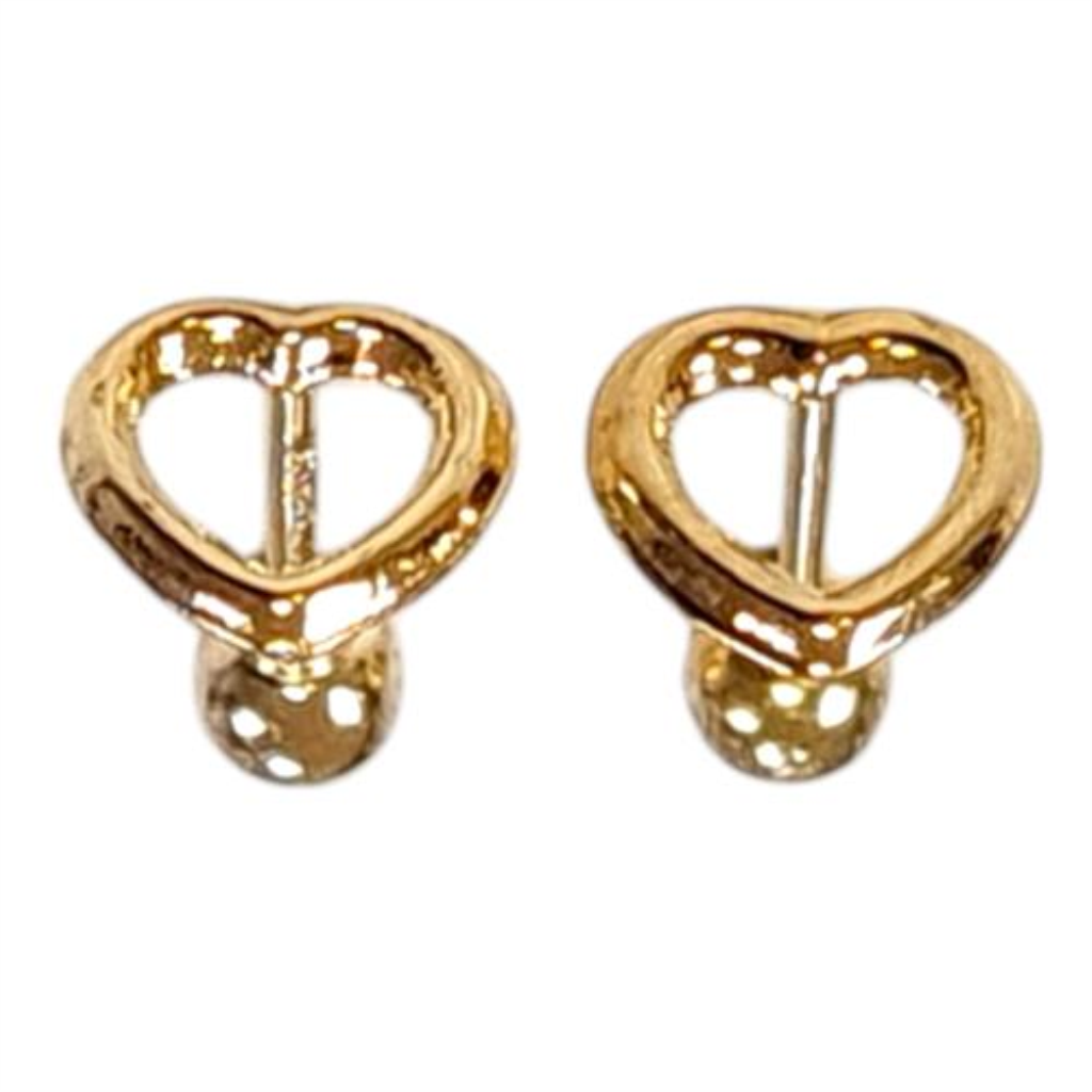 Broqueles Corazon Lustrado 10k