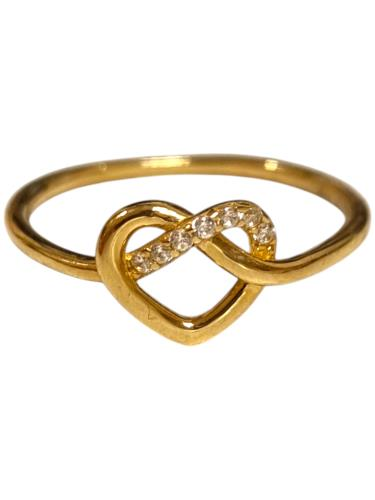 Anillo C/p.s. Corazon #6 14k  1.3 Grs.