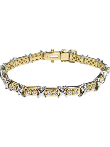 Esclava Bicolor C/p.s 20 Cm 14k  26.8 Grs.
