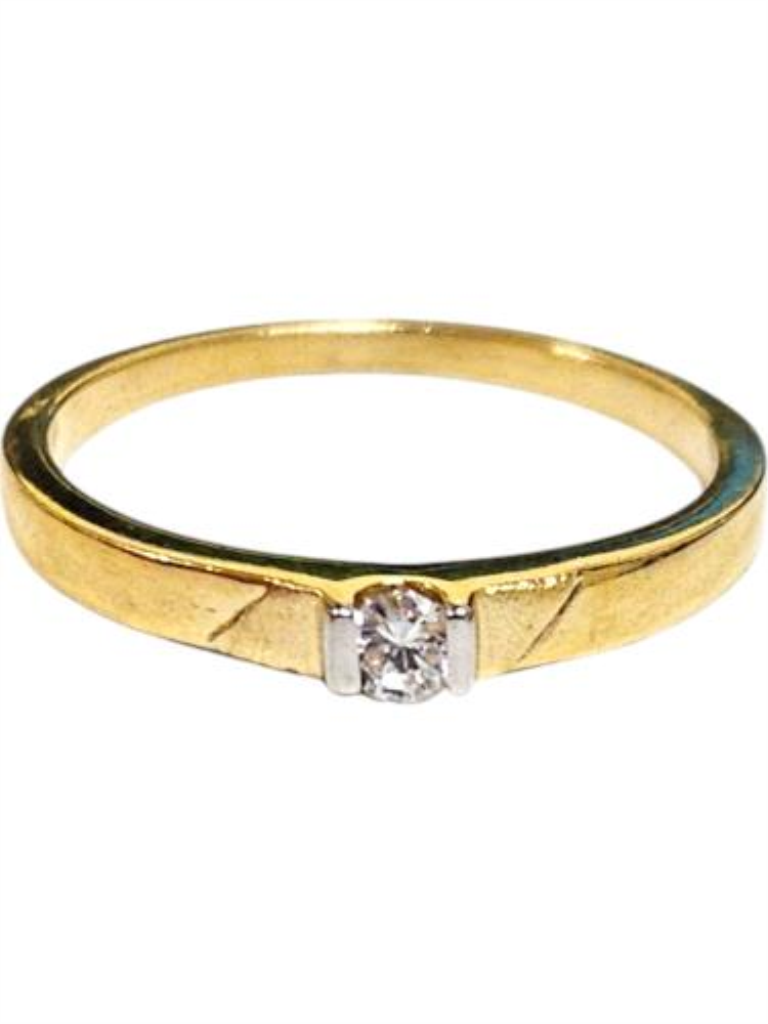 Anillo Solitario # 8.5 10k  2.2 Grs.