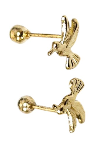 Broqueles Colibri Bebe Estampado 10k