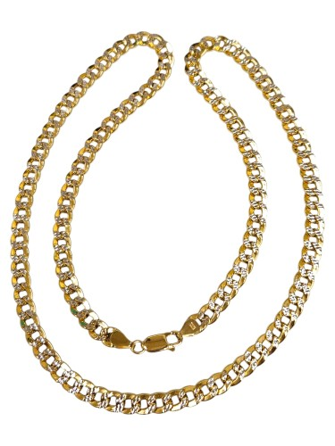 Cadena Barbada Diamantada 14k  13.8 Grs.