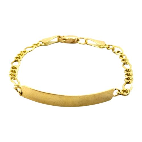 Esclava Con Placa Cartier 10k  2.7 Grs.