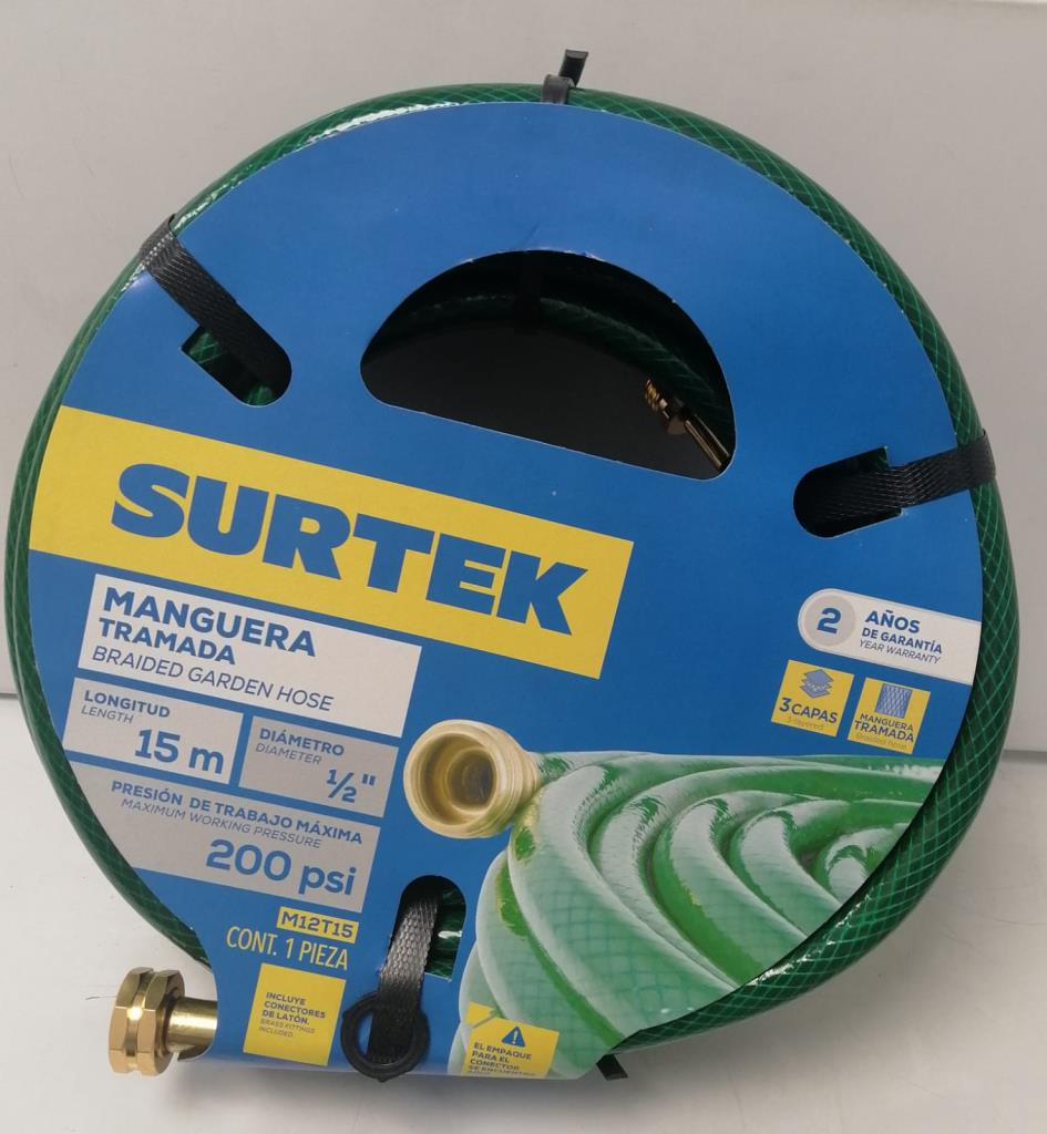 Manguera Trama Vde 1/2" 15m                       