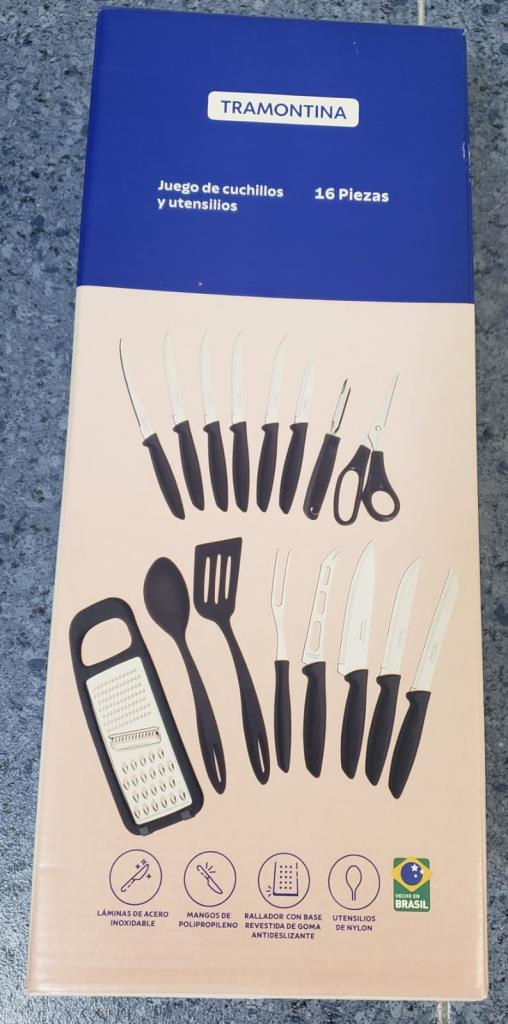 Juego Ce Cuchillos Y Utensilios 16 Pzas 