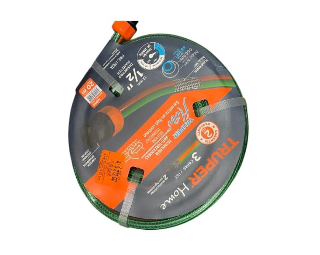Manguera 1/2" Reforzada 3 Capas 20 M 