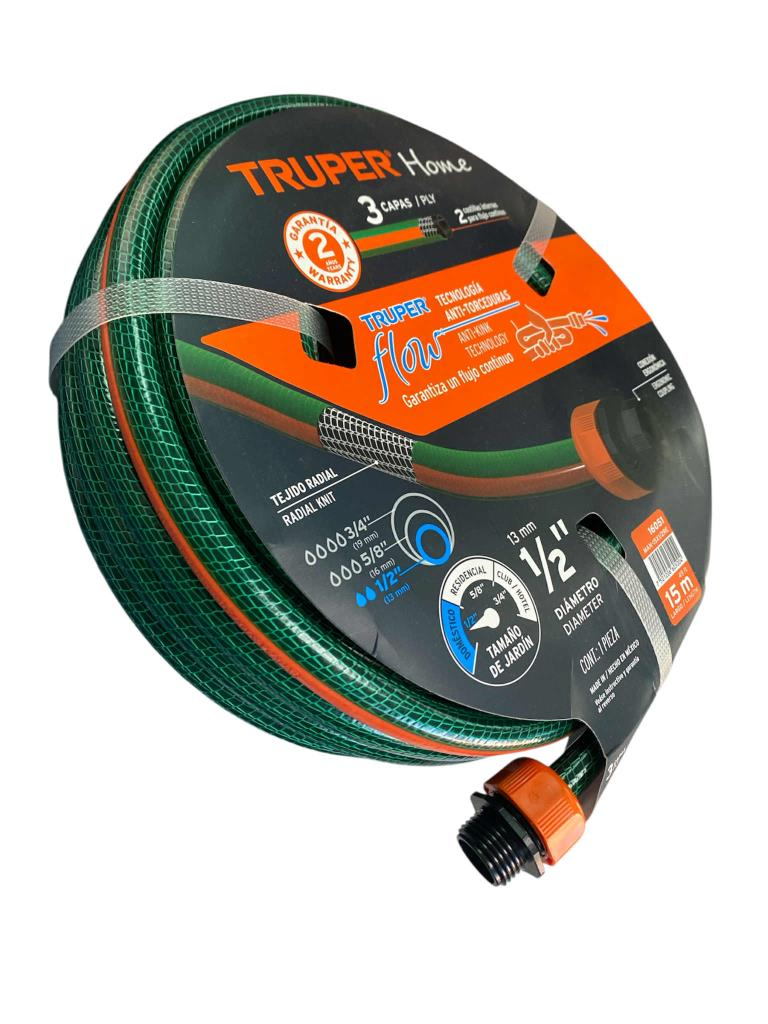 Manguera 1/2" Reforzada 3 Capas 20 M 