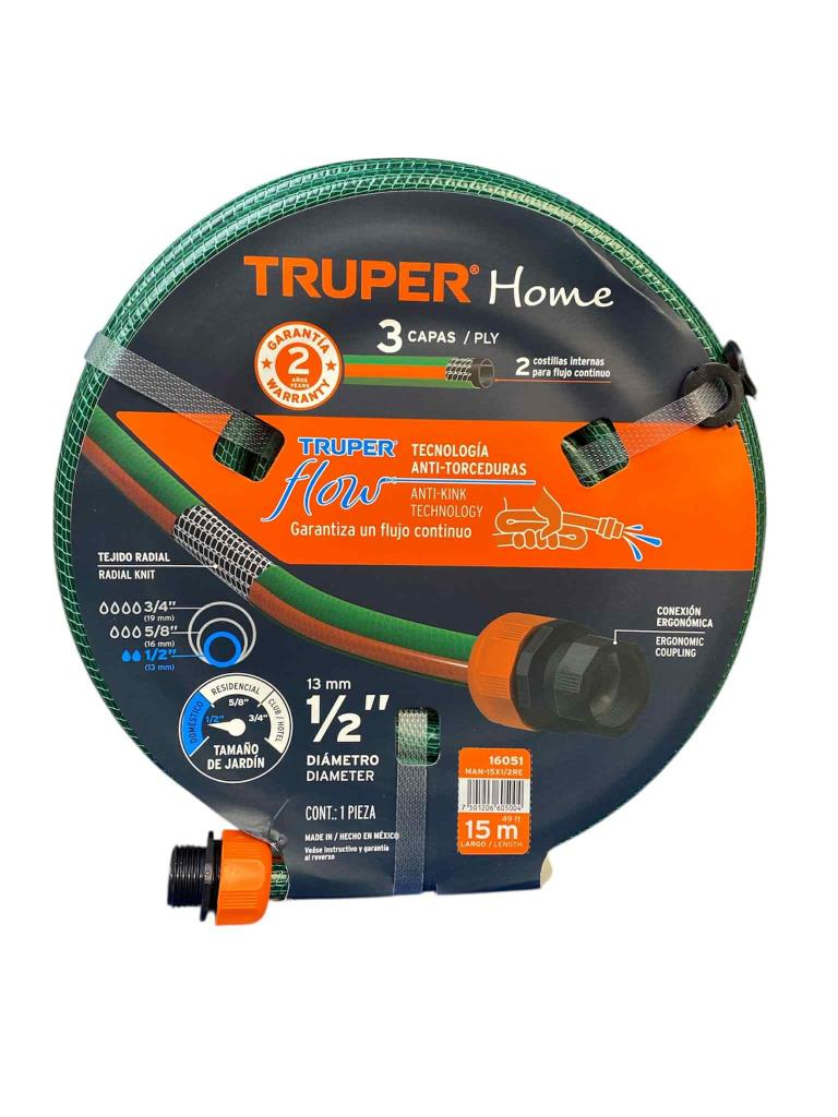 Manguera 1/2" Reforzada 3 Capas 15 M 