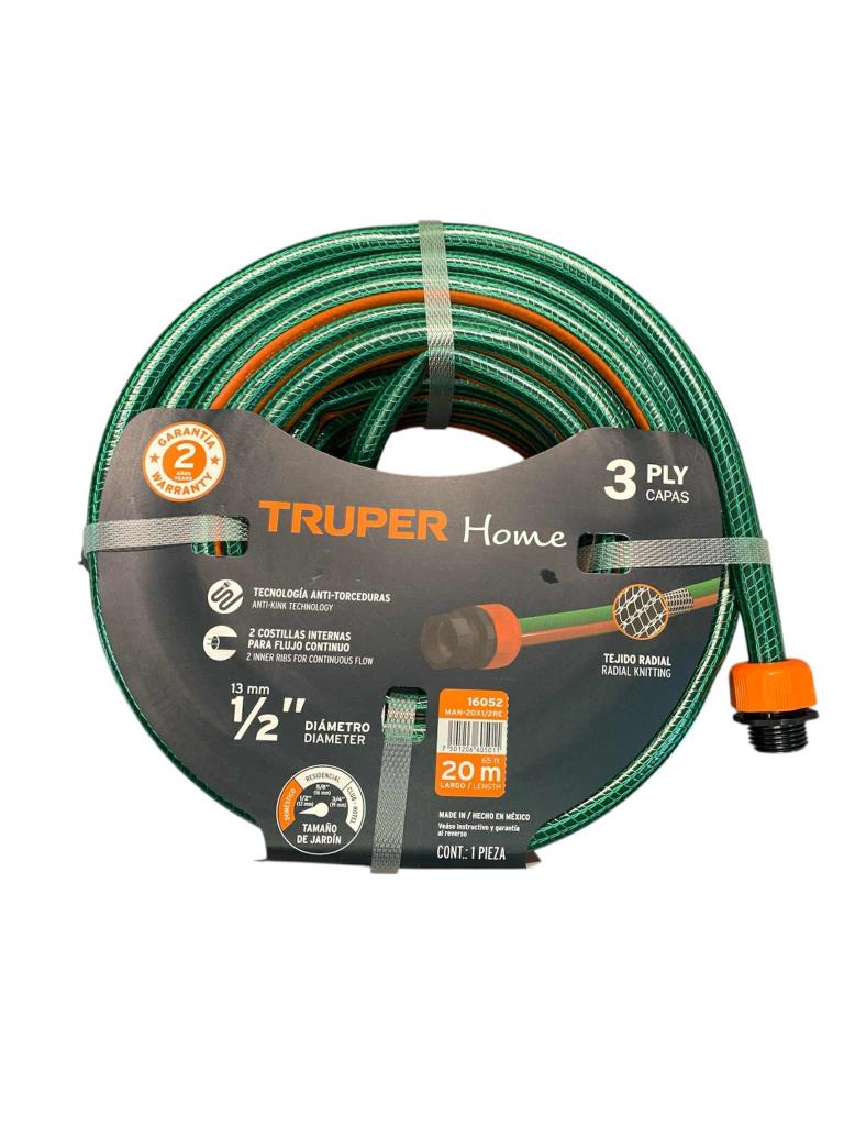 Manguera 1/2" Reforzada 3 Capas 20 M 