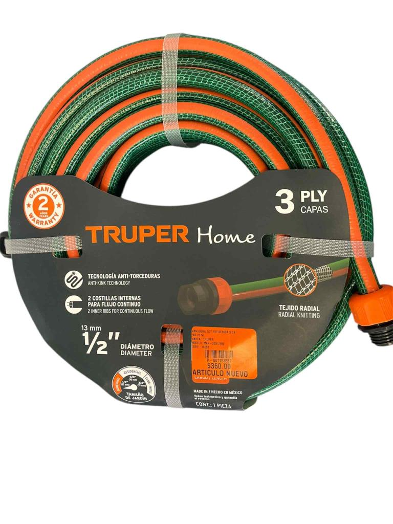 Manguera 1/2" Reforzada 3 Capas 15 M 