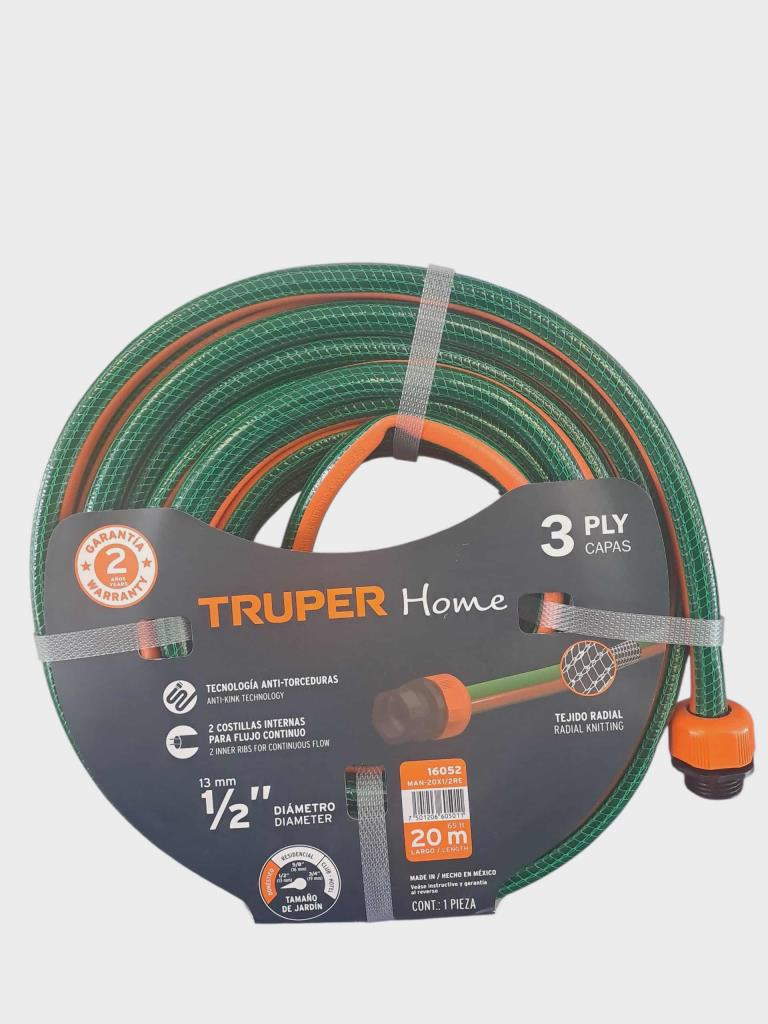 Manguera 1/2" Reforzada 3 Capas 15 M 