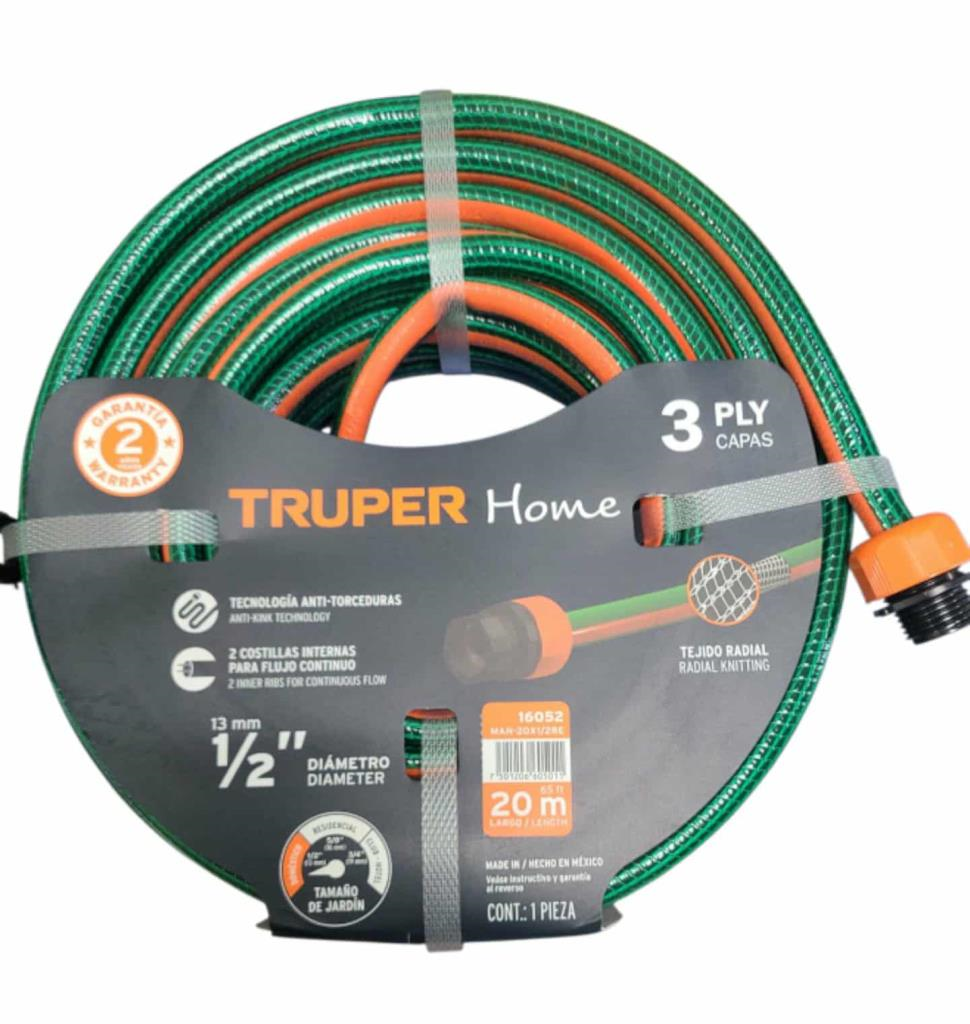 Manguera 1/2" Reforzada 3 Capas 20 M 