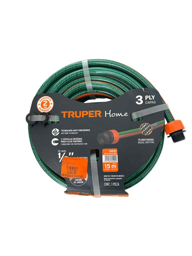 Manguera 1/2" Reforzada 3 Capas 20 M 