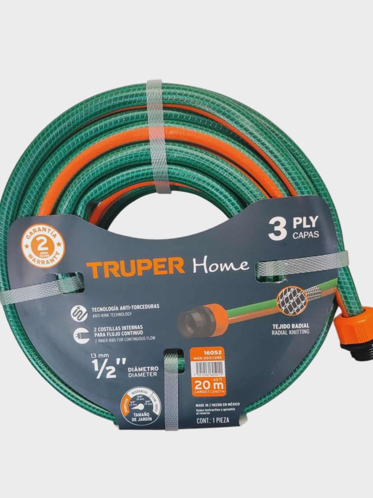 Manguera 1/2" Reforzada 3 Capas 20 M 