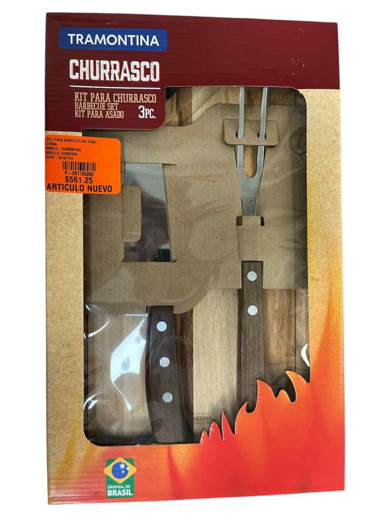 Jgo. Para Asado 3 Pzas Tradicional 