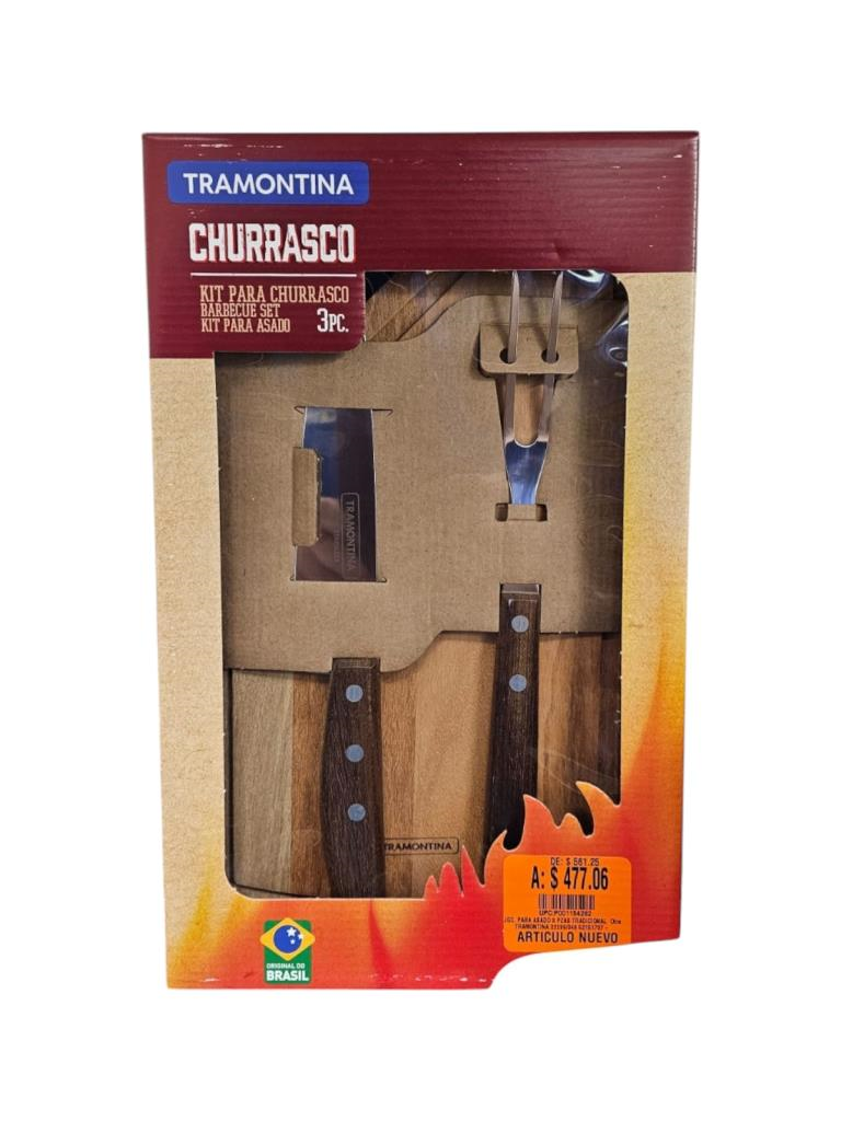 Jgo. Para Asado 3 Pzas Tradicional 