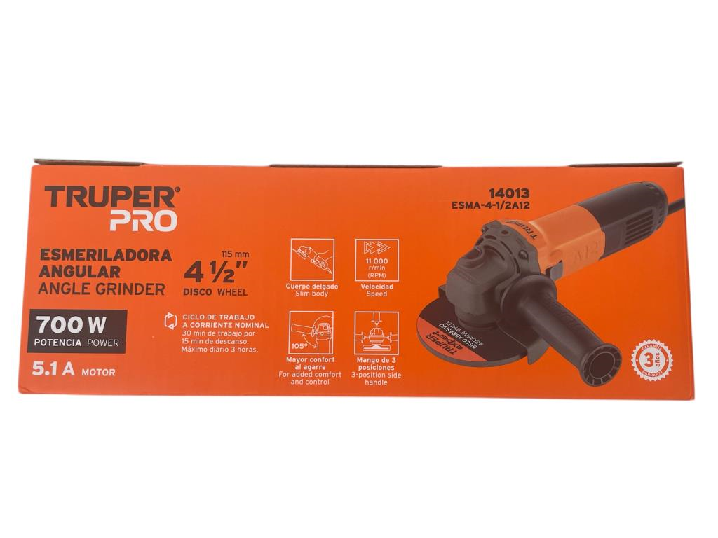 Esmeriladora Angular 4-1/2" Profesional 700 W 