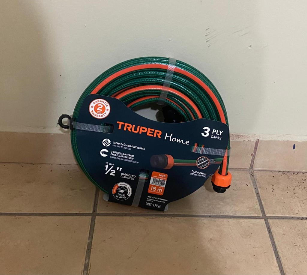 Manguera 1/2" Reforzada 3 Capas 15 M 