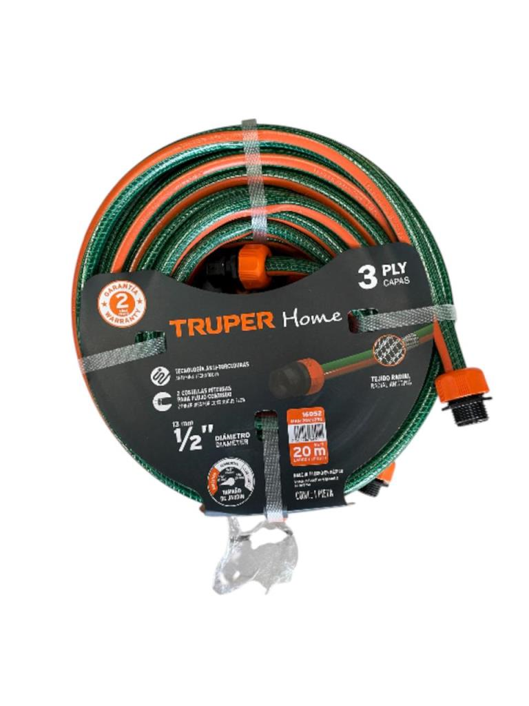 Manguera 1/2" Reforzada 3 Capas 20 M 