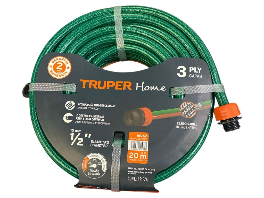 Manguera 1/2" Reforzada 3 Capas 20 M 